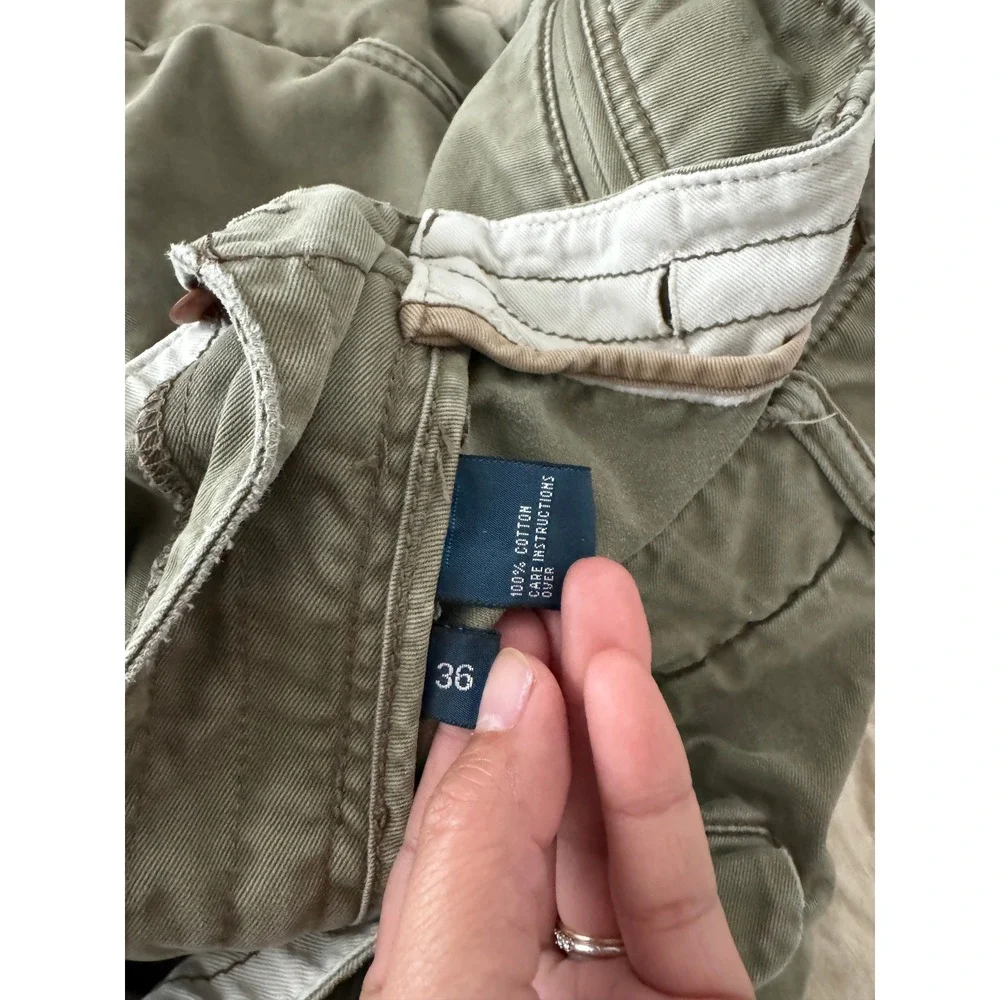 Vintage Polo Ralph Lauren Green Chino Shorts Size 36 *Flaw*